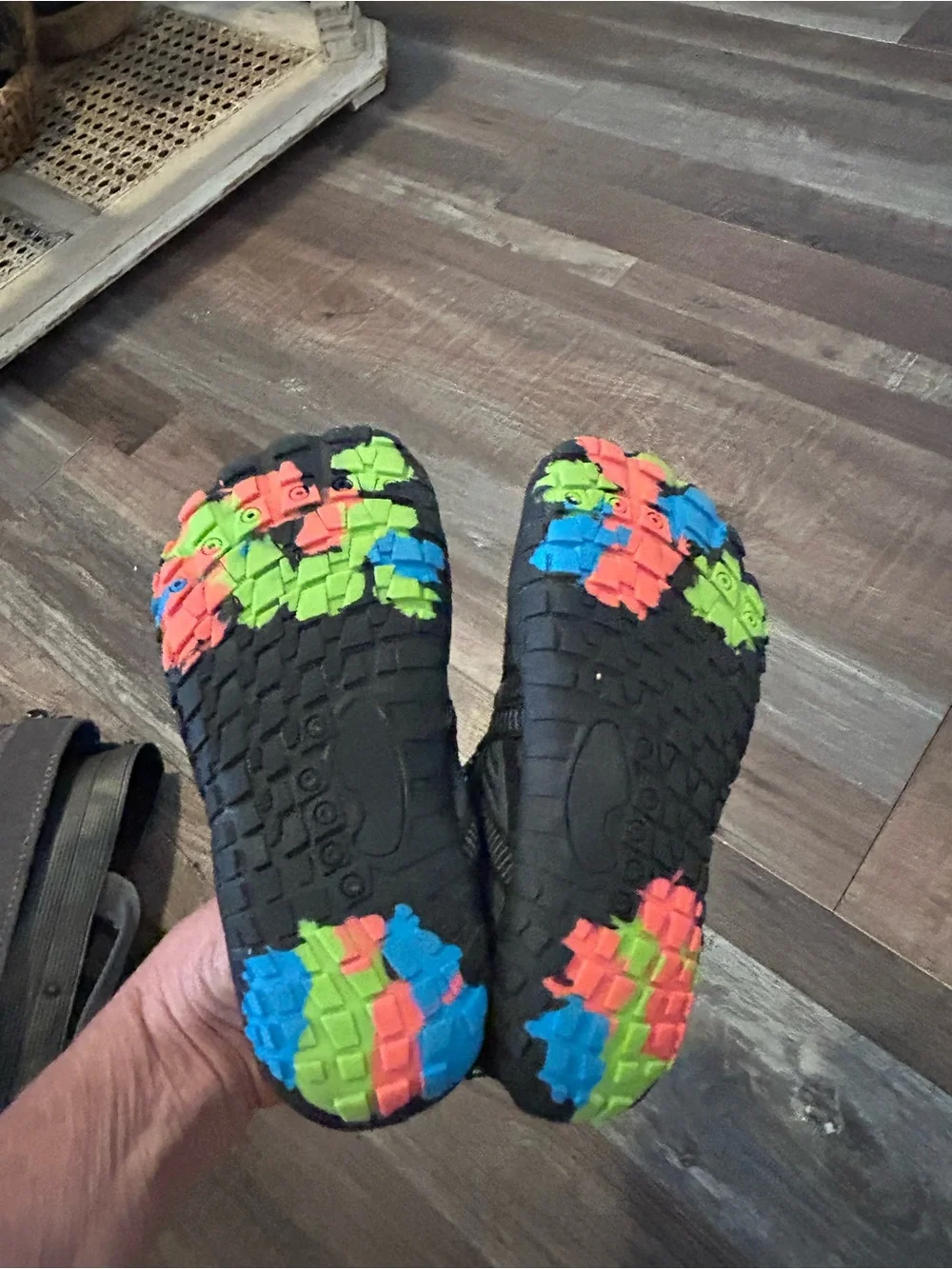 UNFEN black Colorful Kids hiking Water Shoes Unisex Size 13